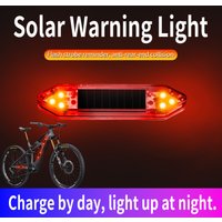 Solar powered car anti rear end collision LED flashing light, no wiring electric motorcycle warning light