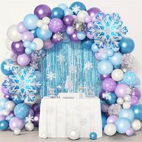 1Set Snowflake Balloon Arch Set for Ice and Snow Wonderland Themed Parties Ideal for Wedding Birthday Anniversary Decor Gifts