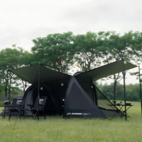 Lightweight 2-Person Tunnel Tent Oxford Cloth Waterproof Sunscreen Portable Outdoor Travel Camping Tent