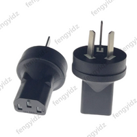 Australia SAA Power adapter,New Zealand AU to IEC 320 C13 female AC plug ,SAA Australia 3 pin to PDU/UPS conversion plug