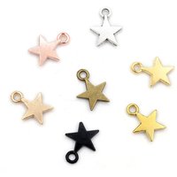 100pcs 11x8mm Metal Zinc Alloy MINI Five-pointed Star Charms Fit Jewelry Pendant Charms Makings DIY Handmade Craft