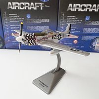 1/72 Scale WWII U.S. P51D Mustang Fighter Plane P-51D Silver Diecast Finished Military Plane Model Collection Ornament Gift