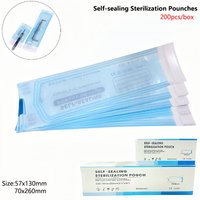 200Pcs/Box Dental Self-sealing Sterilization Pouches Disposable Medical-Grade Storage Bags for Tattoo Accessories Dentist Tools