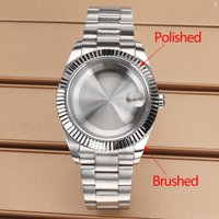 36mm 39mm Polished/Brushed Watch Case NH35 Sapphire Crystal For NH35 NH36 4R Mingzhu DG2813 Miyota8205 8215 Movement NH35 Case image 4