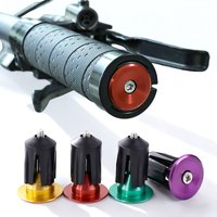 1 Pair Mountain Road Bike Handlebar End Plugs Aluminum Alloy Handle Bar End Cap BMX MTB Bike Grip Cover Bicycle W/Bar End Plugs