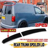 2PCS Car Rear Trunk Spoiler Wing Boot Lip Spoiler Extension Wing For Volkswagen For VW For Caddy 2005-2018 Double Door Barn Twin