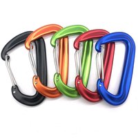 16kN Small Carabiner D-type Mountaineering Buckle Hook Outdoor Accessory Aluminum Clips for Hammock Camping Hiking Key Chain