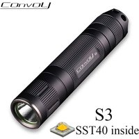 Convoy S3 SST40 latarka Linterna Led 18650 latarka Mini latarka lampa kempingowa wędkarska Latarka latarnia taktyczna dużej mocy