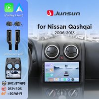 Junsun 360 ° Radio samochodowe z kamerą panoramiczną, 8-rdzeniowym procesorem, bezprzewodowym CarPlay, ekranem Android Auto, GPS Navi do Nissan Qashqai J10 2006-2013