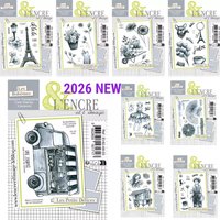 New 2026 Magic Circus Transparent Clear Stamps Silicone Seals for DIY Scrapbooking Card Making Léonie in Paris Stamp Set