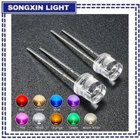 100Pcs 5mm Flat Top LED Diode 9 Colors Lights Bright Bulb Lamps Electronics Components Indicator Light Emitting Diodes