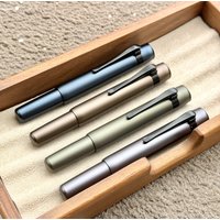 Hongdian M2 Black Forest Mini Metaverse Sports Pocket Metal Fountain Pen 26# Nib School Office Supplies Writing Stationery Gift