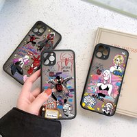 Spider Gwen Spiderman Miles Morales Matte Case For iPhone 17E 17 16 16E 15 14 13 12 11 Pro Max 17 Air 7 8 Plus XR XS Armor Cover