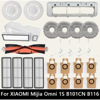 For XIAOMI Mijia Omni 1S B101CN B116 Robot Vacuums Spare Parts Dreame S10 S10+ Main Side Brush Rags Hepa Filter Dust Bags