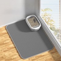 Waterproof Double Layer Cat Litter Mat Nonslip Sand Pet Toilet Mat Washable Clean Mat for Cat Litter Box