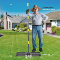 Garden Lawn Leveling Rake, Stainless Steel Arrangement Tool, Detachable Sand Level Smoother
