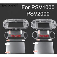 Transparent Clear Crystal Hard Shell Case For PSV 1000/2000 with Screen Protector Film - Protective Cover for PSP1000 2000