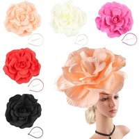 Fashion Exaggerated Hair Band Large Flower Hair Clip Hat Headdress Prom Headpiece Women