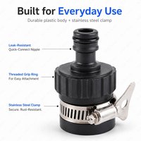 Universal Plastic Tap Connector Garden Water Hose Adapter Quick Release Faucet Fitting for Lawn Irrigation Washing Outdoor Use
