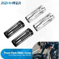 Motorcycle Front Fork Boots Cover 2" Extended Slider Absorber For Harley Touring Trike 80-23 Street Electra Road Glide Road King