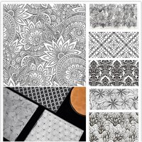 SNASAN feuilles de timbres à Texture d'argile polymère motif Mandala bricolage gaufrage Art argile poterie outils fournitures conception individuelle