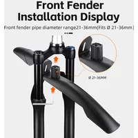 WEST BIKING Mountain Bike Fender Set Universal 29 Inch MTB Mudguard Adjustable Front and Rear Mud Flaps Bicycle Mud Protector