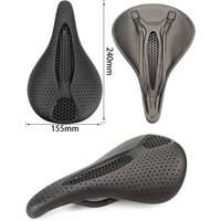 3D Printed Carbon Full Fiber Bicycle Saddle, 155MM Road Mountain Bike Saddle Carbon MTB Seat