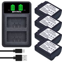 Batmax CGA-S006 CGR S006E Battery +LED Dual USB Charger for Panasonic DMC-FZ7 DMC-FZ30 FZ50 FZ28 FZ18 FZ35 FZ38