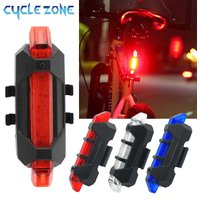 Bicycle Taillight USB Rechargeable MTB Road Mountain Bike Safety Warning Tail Light LED Bike Flashing Rear Lamp for Night Riding