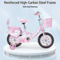 AliExpress Kids Bike 12-20in for Girls Ages 3-13 Years with Training Wheels Basket Protective Net Fash Wheel girls bikes ages 5-8
