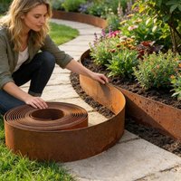 5/10M Landscape Edging Border Weatherproof Protective Cuttable Steel Lawn Edging Landscape Border For Indoor Greenhouse Yard