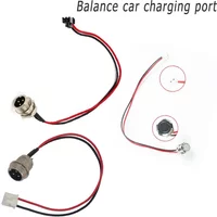 High Quality Red Black Lines Scooter Hoverboard 3 Pin Connector 2 Wire Charging Port Practical Electric Balance Car Parts
