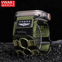 Tactical Strap for Apple Watch Ultra 3 2 1 Bands 49mm Sport Loop Band with Metal Connetor for iWatch Series 11 10 9 8 7 6 5 SE