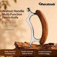 2-in-1 Faszien-Massagegerät Gua Sha Schaber Rollkugel Akupunktur-Stimulationsgerät zur Muskelentspannung für Nacken, Schulter, Gesicht und Augenpflege