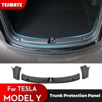 Temayx Trunk Sill Plate Cover TPE Rubber Protector for Tesla Model Y Threshold Bumper Guards Anti-dirty Pad Prevent Scratching