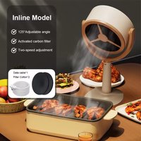 Desktop Range Hood Adjustable Angle for Indoor Hot Pot Portable BBQ Extractor Exhaust with 10 Pcs Filter Sponge 5V 8W 3000mah