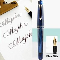 Majohn M800 Fountain Pen Resin Ink Pens No.6 Solf Flex / BOCK F Nib Business Office School Writing Supplies Stationery Pen