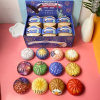 New Simulated Dumpling Squishy American Anniversary Edition Stress Balls with Steamer Reusable Rebound Squeeze Reliever Toys