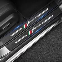Car Anti Scratch Strips For FIAT PUNTO Emblem Door Sill Protector Stickers Carbon Fiber Threshold Protection Bumper Film Sticker