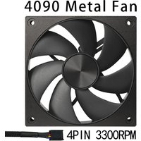 Metal 4090 12018 FAN,3300RPM PWM 4Pin, FDB Bearing,High Air Volume,Pressure-optimised,for 120MM ITX PC Case Liquid Cooler