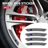 4Pcs Car Wheel Badge Sticker Emblem Decoration For VW Golf Tiguan Jetta Transporter Passat T5 Polo Touran Scirocco Arteon
