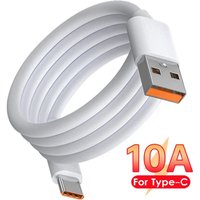 1/3PCS 10A USB C Fast Charger Cable Mobile Phone USB Type C Super Fast Charging Data Cord For Xiaomi Huawei USB Type C Fast Wire