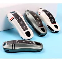 Car Key Case Multi Colored Track For Porsche Mancan Panamera Cayenne 718 911 Boxster Cayman Key Cover Shell Replacement Kit