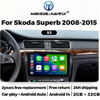 2025 New 10 Inch Carplay Android Auto Radio For Skoda Superb 2 B6 2008 2009 2010 2011 - 2015 Car Stereo Screen Multimedia Player