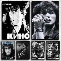 Singer V-Viktor Tsoi Poster Perfect Sticker Self Adhesive Art Designed for Home Dining Office Spaces