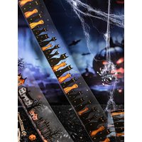 1Roll Halloween Gothic Party Celebration Washi Tape for Scrapbooking DIY, Collage Supplies, Phone Case Notebook Decor