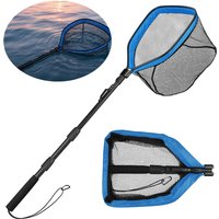 80cm-120cm Telescopic Fishing Net for Salmon Fly Carp Catfish Trout Floating Landing Net Easy Catch & Releasee Foldable Fish Net