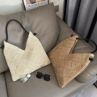 Summer casual hollow out single-shoulder cotton thread woven bag new design straw bag vacation beach bag for women daily handbag