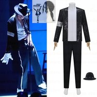 Michael Jackson Costume Cosplay Dance Star adult Party Cosplay Costume Clothing Hip Hop Stage Outfits