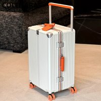COLENARA Suitcase New 20"24"26"28"30 Inch Large Capacity Trolley Case PC Boarding Box Women's Universal Wheel Rolling Luggage